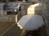 stone barbecue and sink